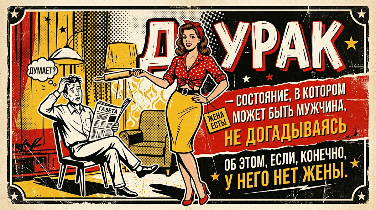 Дурак - состояние, в котором может быть мужчина