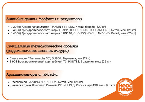 Все эти позиции можно забрать со склада прямо сейчас