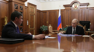 Путин на встрече с Евгением Первышовымkremlin.ru