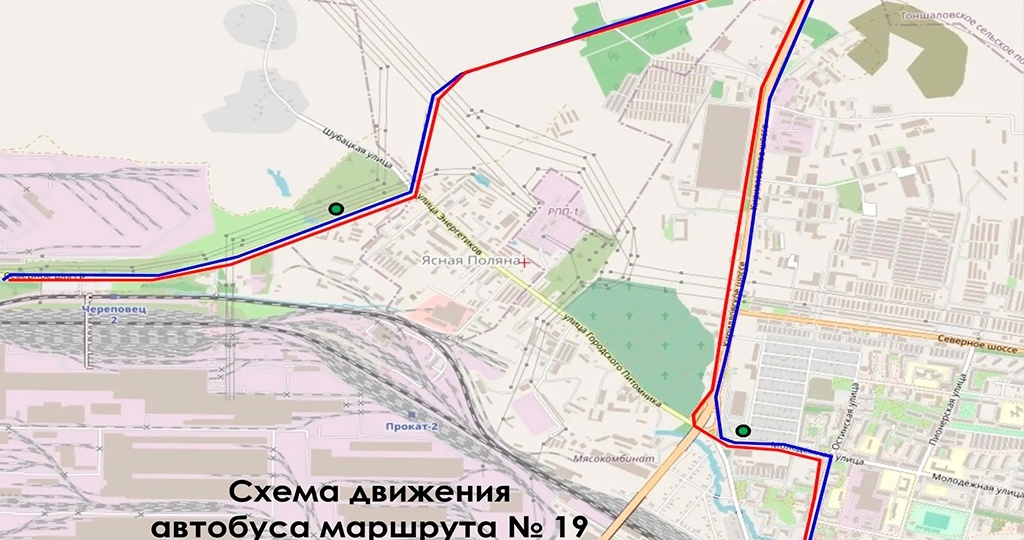 В Череповце 9 мая автобус № 19 на полдня изменит маршрут