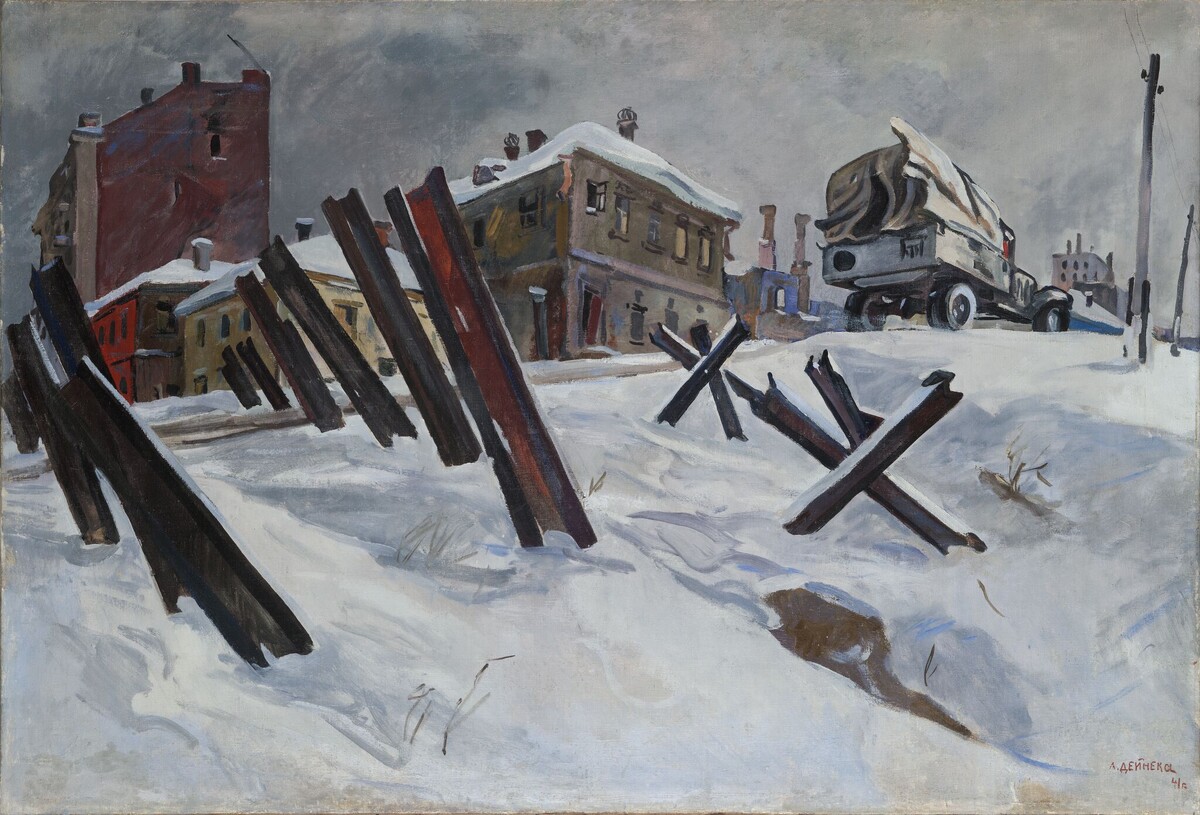 Александр Дейнека. Окраина Москвы. Ноябрь 1941 года. 1941. Холст, масло.