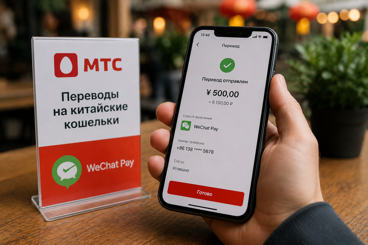    МТС запустил пополнение WeChat Pay с российских карт. Фото: нейросеть