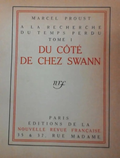 © «Гэллимар» (Gallimard). «По направлению к Свану», Марсель Пруст. Источник: «Приоритетное право» (1stDibs)