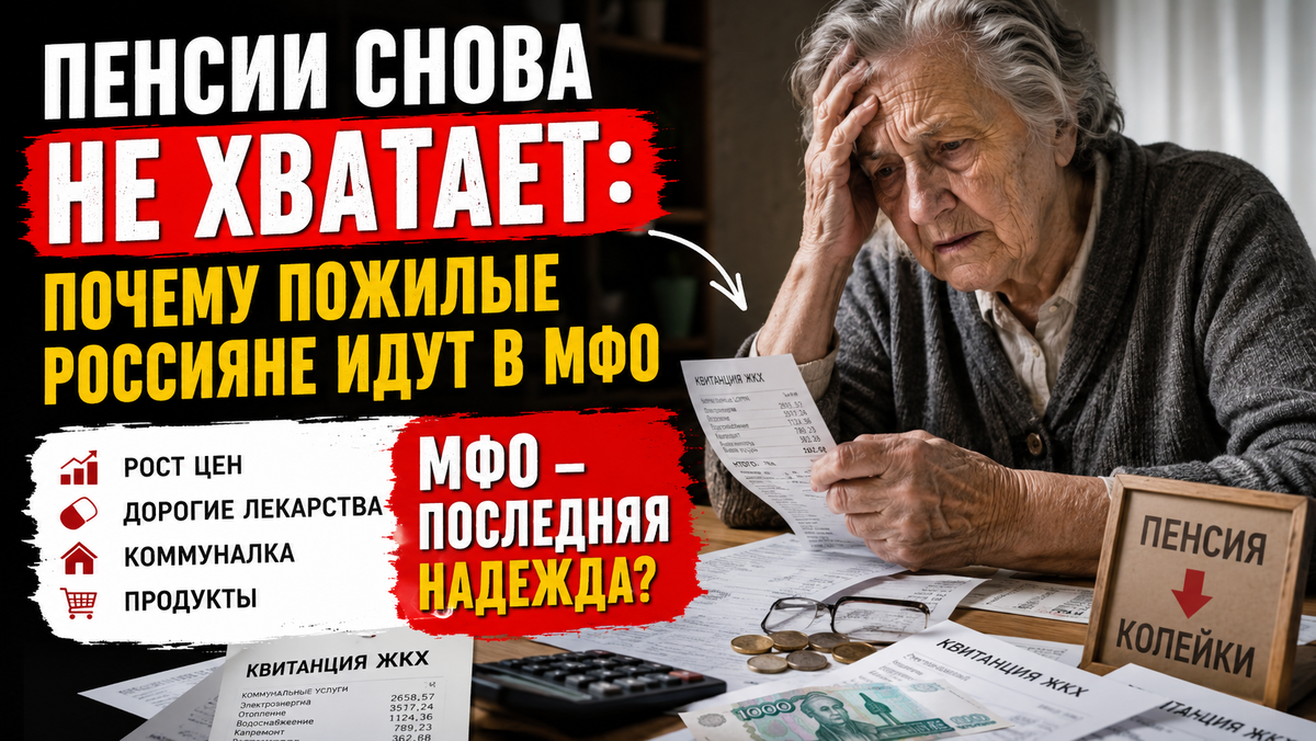 Пенсии снова не хватает: почему пожилые россияне всё чаще идут в МФО?