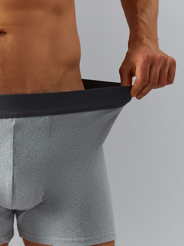 Мужские серые трусы из конопли боксеры Uzor Wear