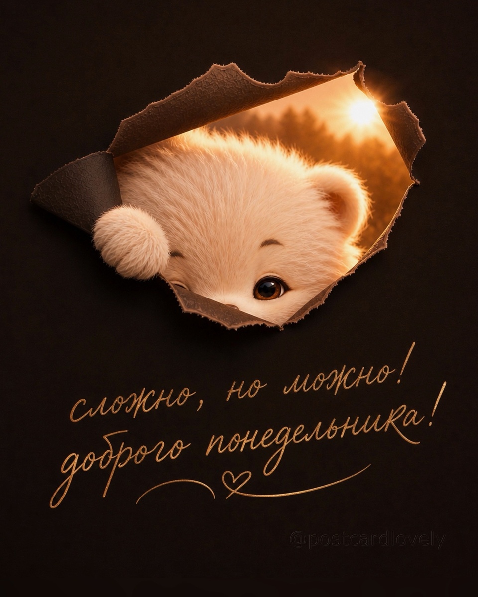 открытка с поджеланиями на день