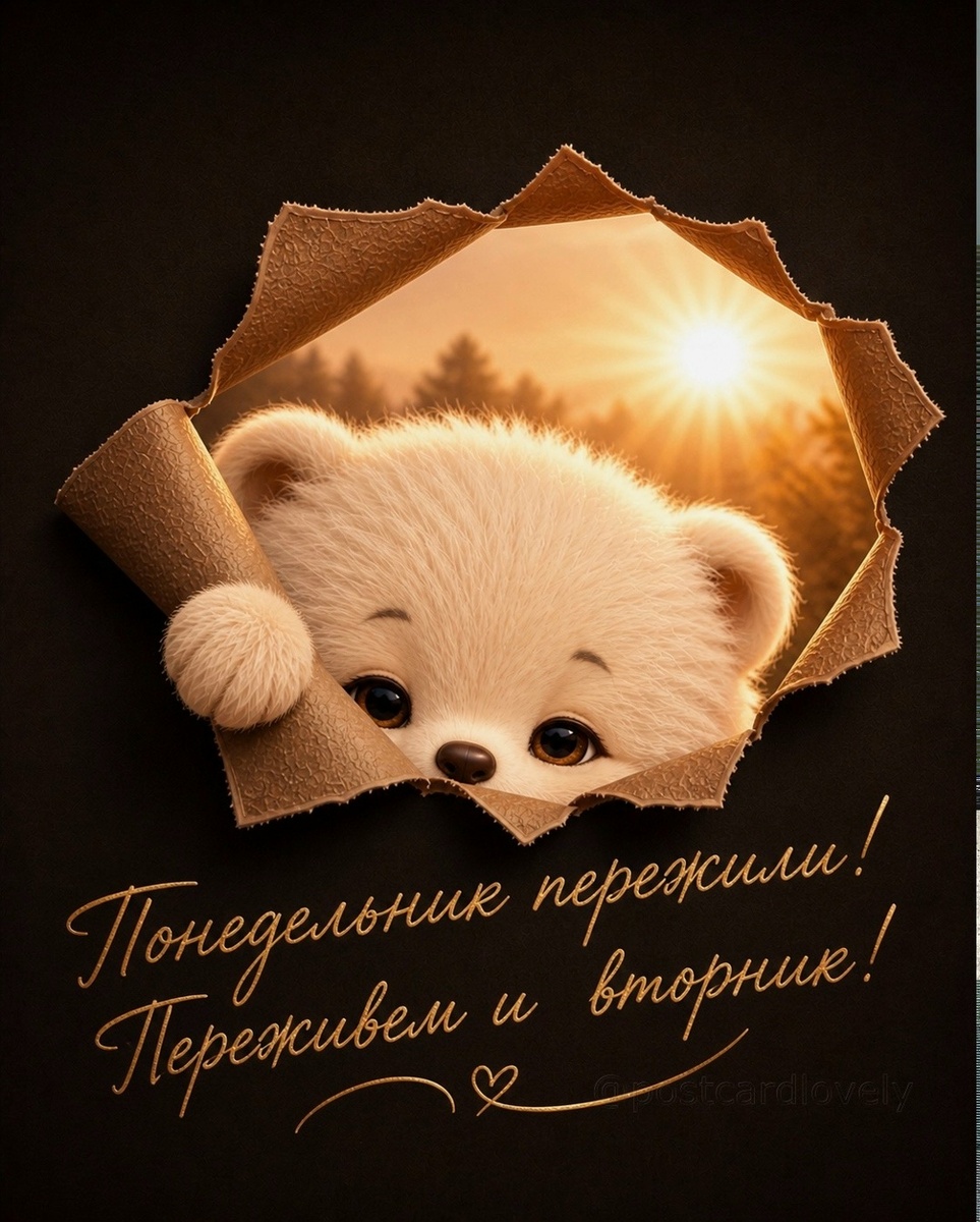 открытка с поджеланиями на день