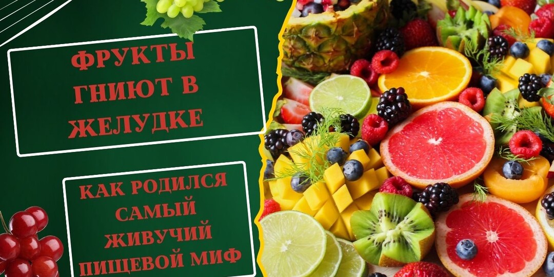 ФРУКТЫ ГНИЮТ В ЖЕЛУДКЕ? КАК РОДИЛСЯ САМЫЙ ЖИВУЧИЙ ПИЩЕВОЙ МИФ