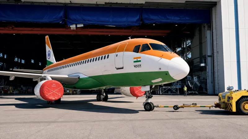 SSJ-1000 в раскраске индийского флага.