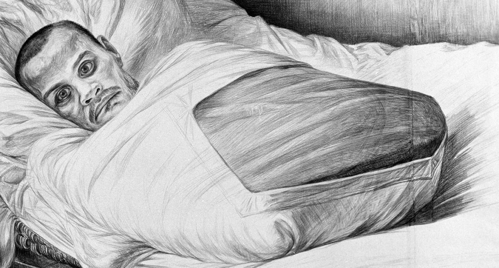 «Неизвестный солдат» (1974). Интернат для инвалидов войны на о.Валаам, Никольский скит. Художник Геннадий Добров