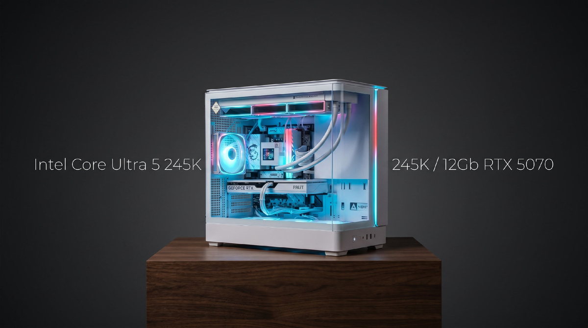 Intel Core Ultra 5 245K 14*4.2 ГГц/12Gb RTX5070/32Gb DDR5/SSD 1Tb/750W/ARGB/Water Cooled