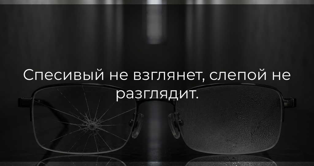 Спесивый не взглянет, слепой не разглядит