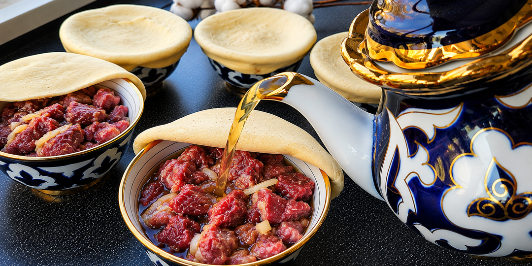 Секрет узбекских хозяек: зачем я заливаю мясо крепким зеленым чаем? Готовлю «ленивую» шурпу под тестом