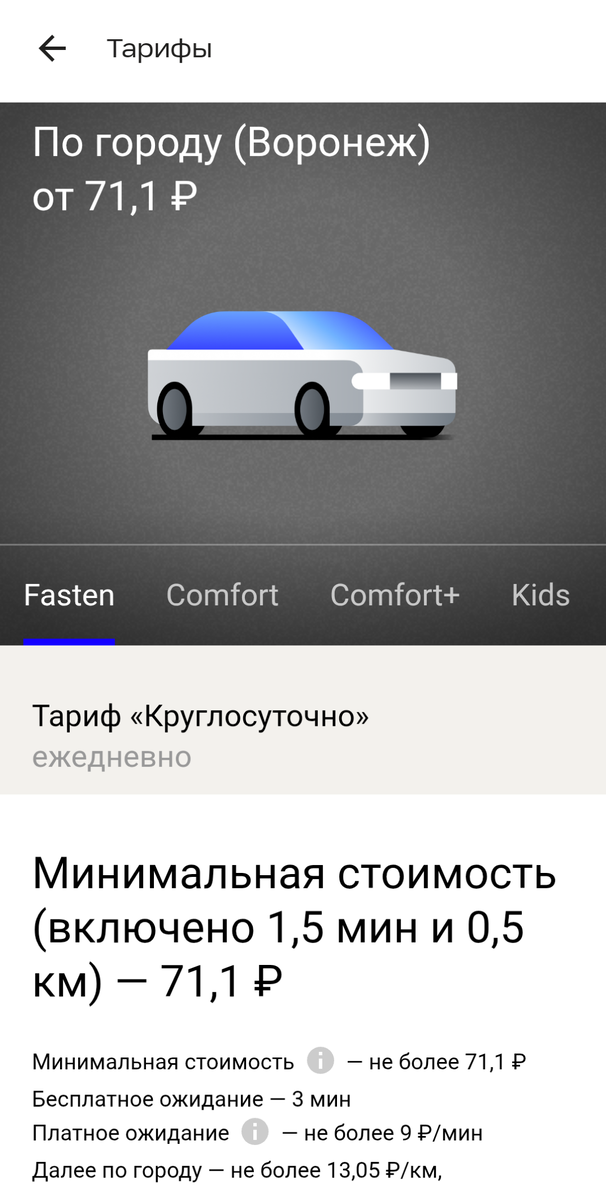 Тариф фастен