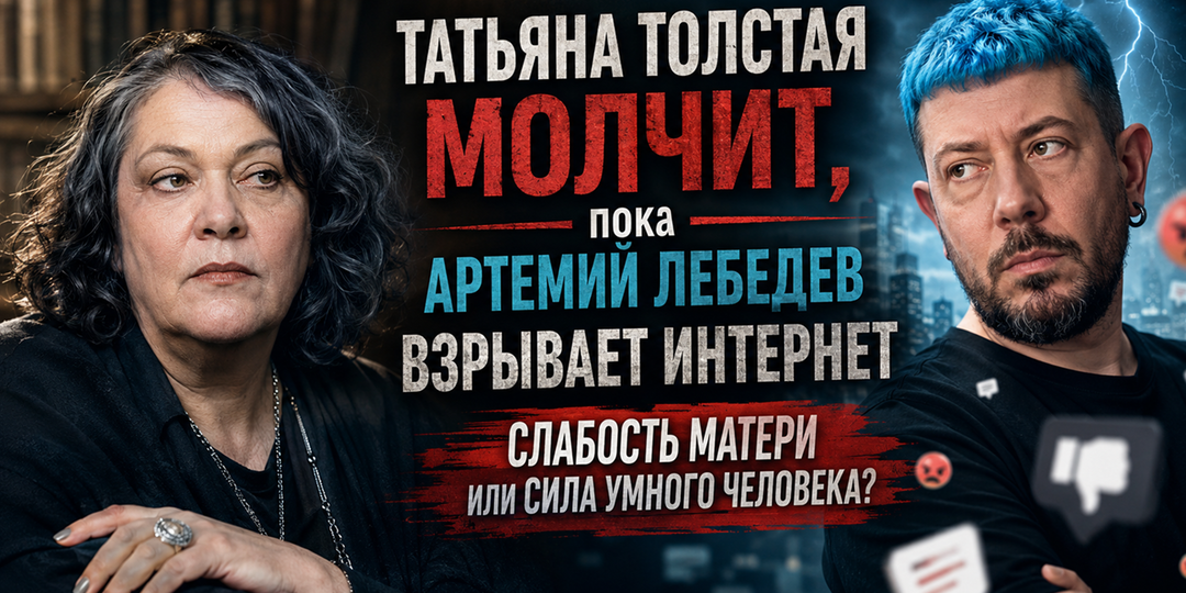 Татьяна Толстая молчит, пока Артемий Лебедев взрывает интернет. Слабость матери или сила умного человека?