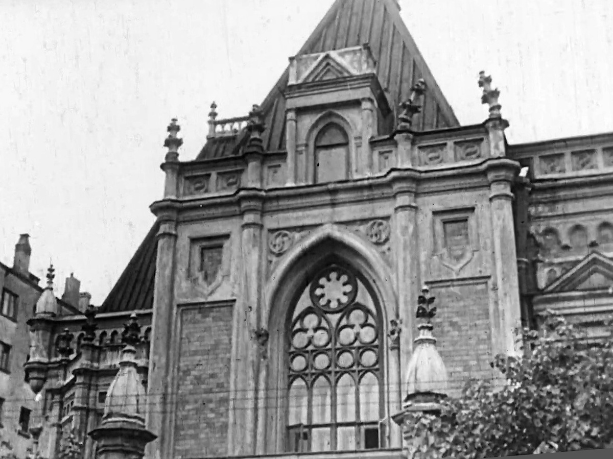 Центральный Дом архитектора, 1949 г. Источник: Д/ф «Архитектор Щусев» (предп., 1973 г.). https://pastvu.com/p/989670.