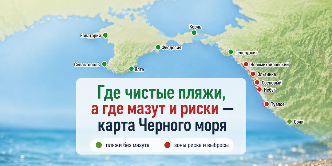 Куда сейчас можно ехать на Черное море — Cвежая карта по мазуту и пляжам
