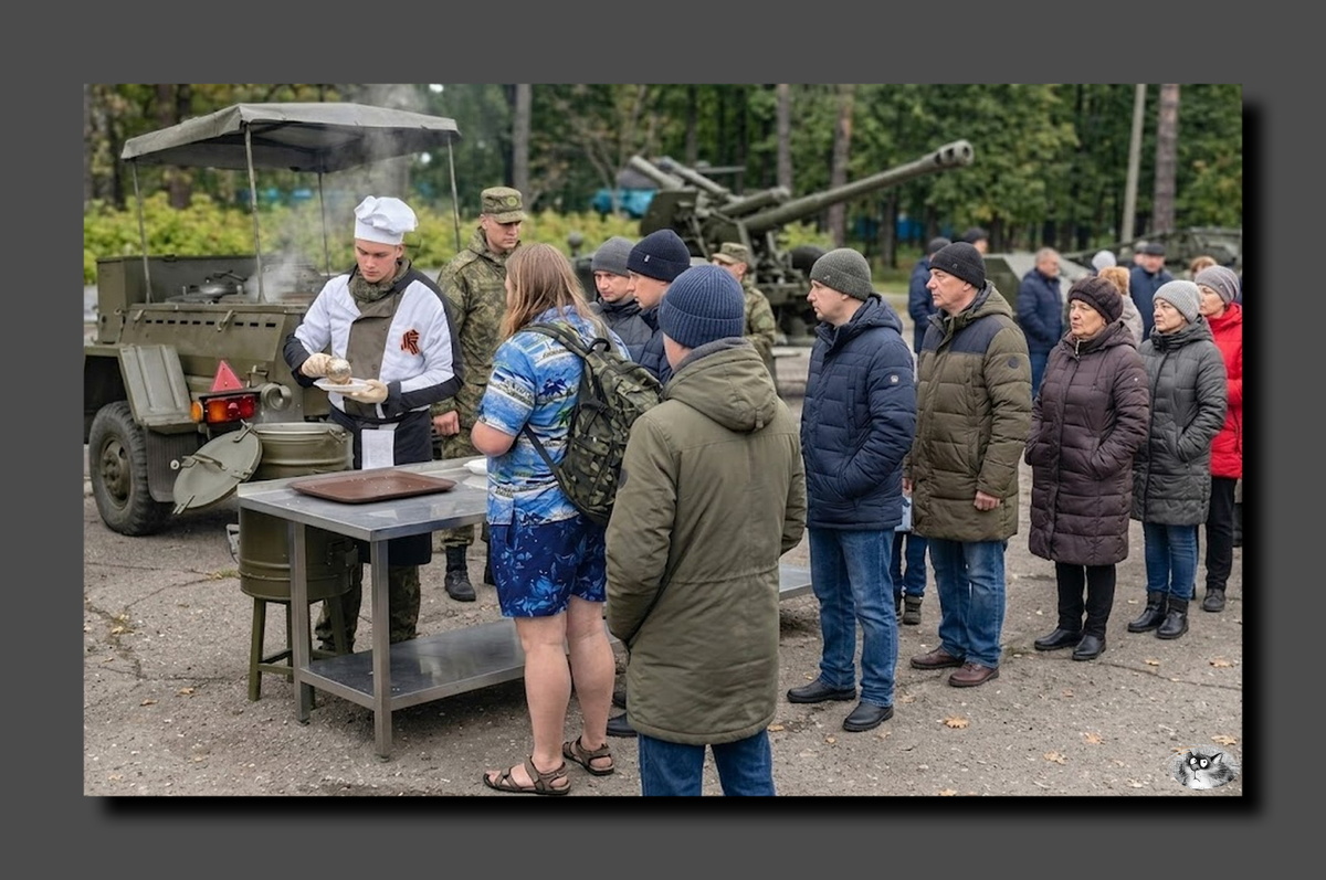 Этот коллаж помог сделать ИИ. Пока неизвестно, где будет 9 мая получать кашу Тепляков