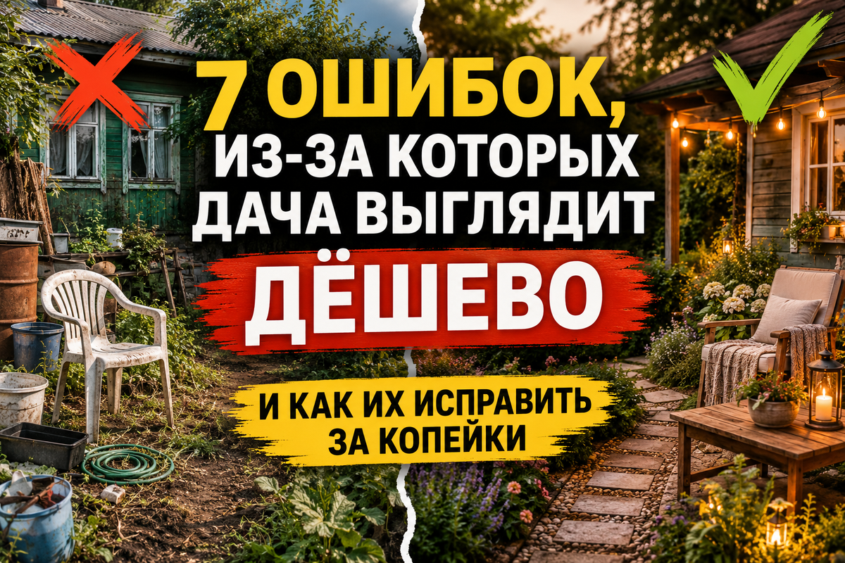 7 ошибок, из-за которых дача выглядит дёшево (и как это исправить за копейки)