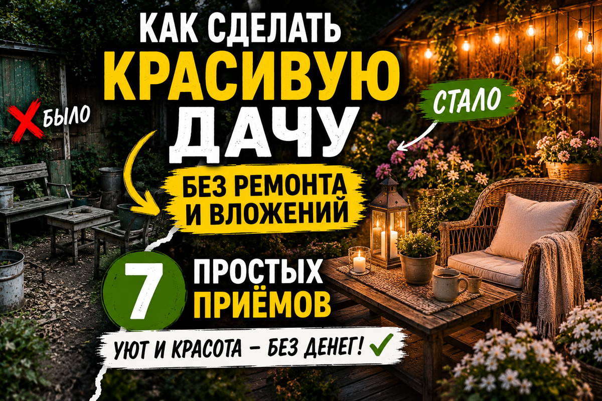 Как сделать красивую дачу без ремонта и вложений — 7 простых приёмов