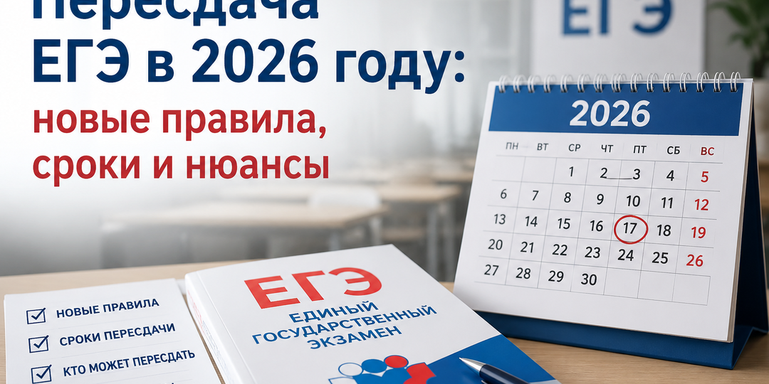 Пересдача ЕГЭ в 2026 году: новые правила, сроки и нюансы