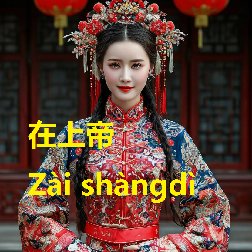 в бога - 在上帝 - Zài shàngdì .