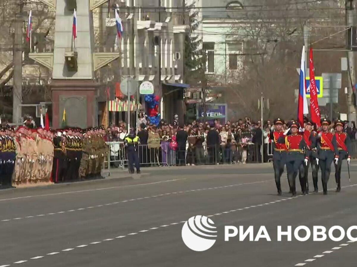    Военный парад в Чите | © пресс-служба Восточного военного округа
