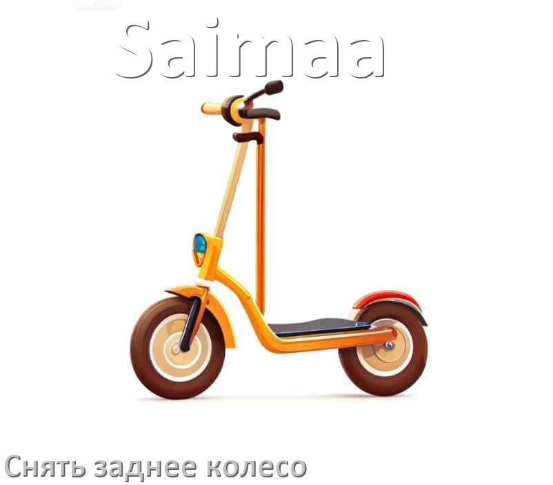 
Как на самокате Saimaa снять заднее колесо