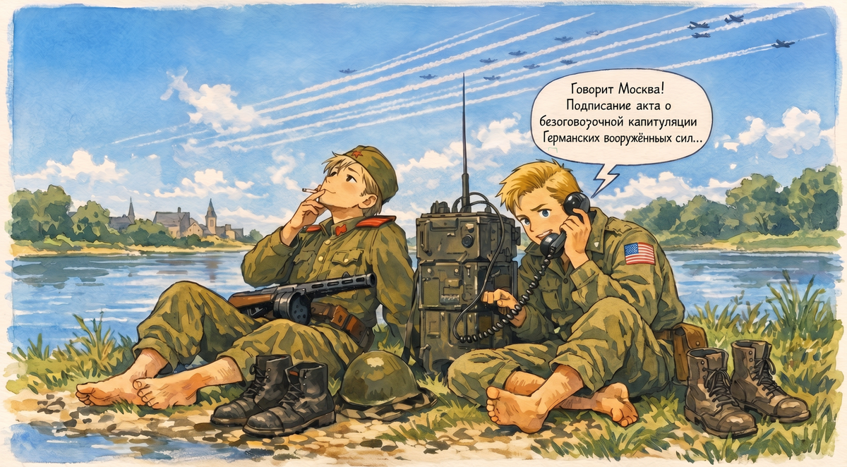 Где-то на Эльбе, в мае 1945.