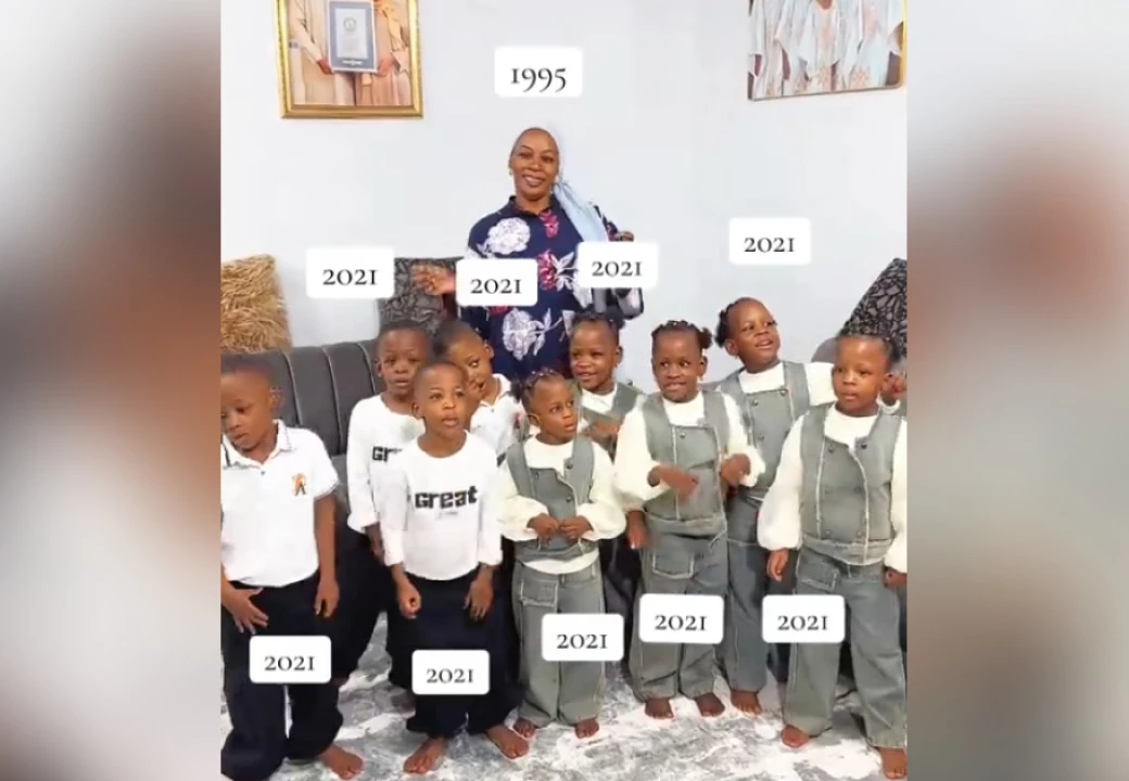Скриншот из видео: nonuplets_official | TikTok