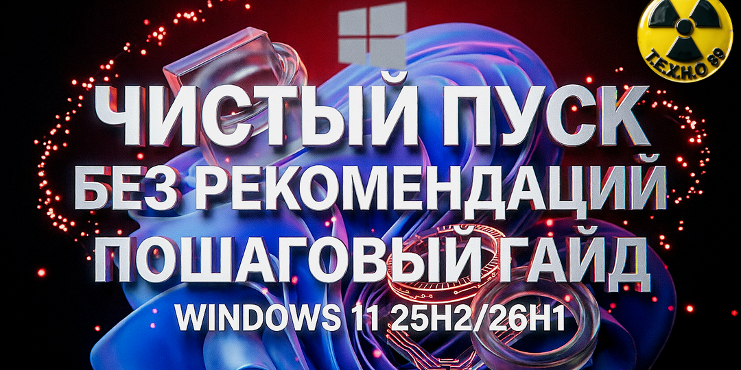 🪟 Windows 11 без навязчивых советов: чистый Пуск и поиск в 25H2/26H1