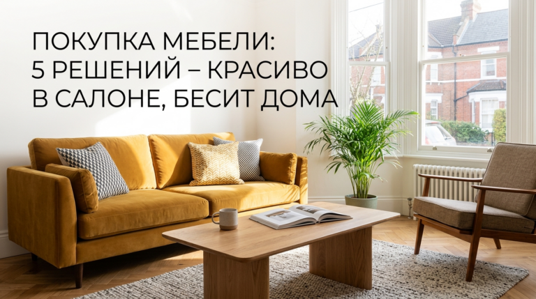   5 идей для покупки мебели, которая красиво смотрится в магазине, но может быть неудобной дома. site-admin