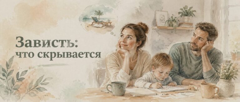    Иллюстрация к материалу: Чему завидуют родители: неожиданные открытия о мужской и женской зависти