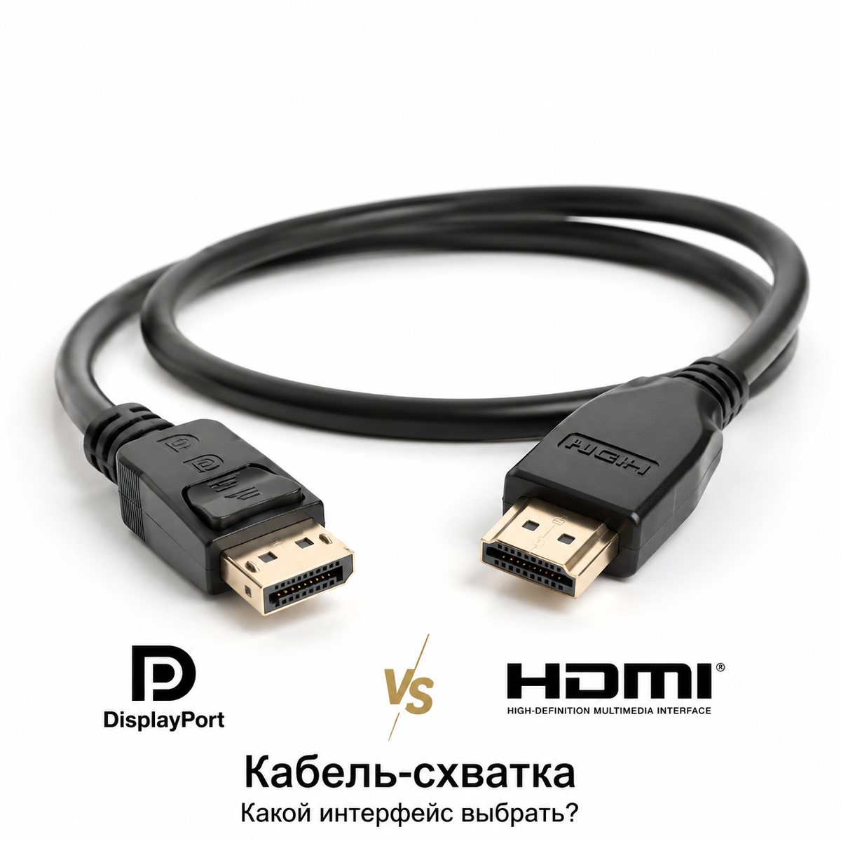 DisplayPort или HDMI Кабель-схватка.Лучший выбор 
