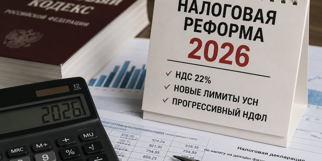 Налоговая реформа 2026: повышение НДС до 22%, новые пределы для УСН и прогрессивный НДФЛ