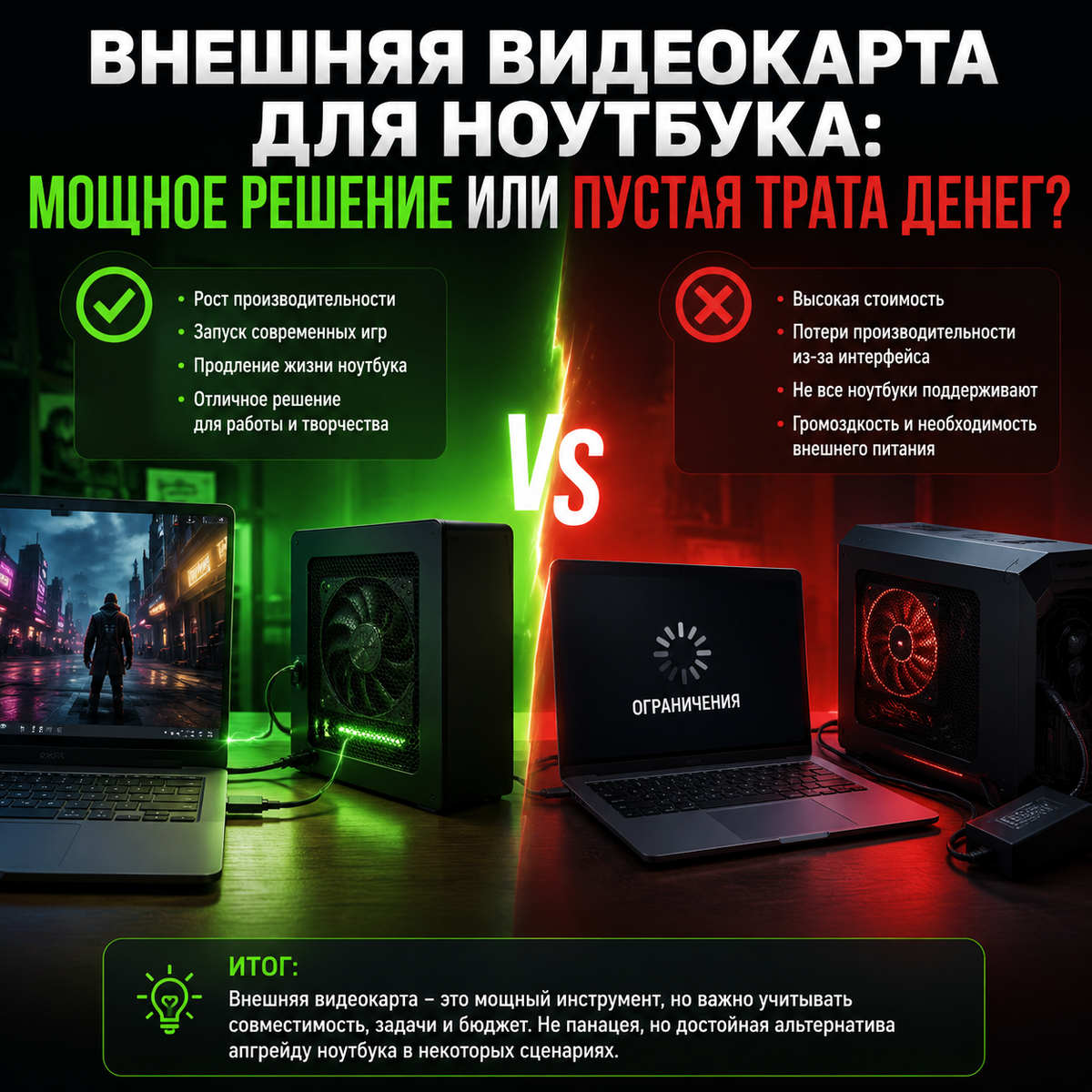 Что такое внешняя видеокарта для ноутбука?