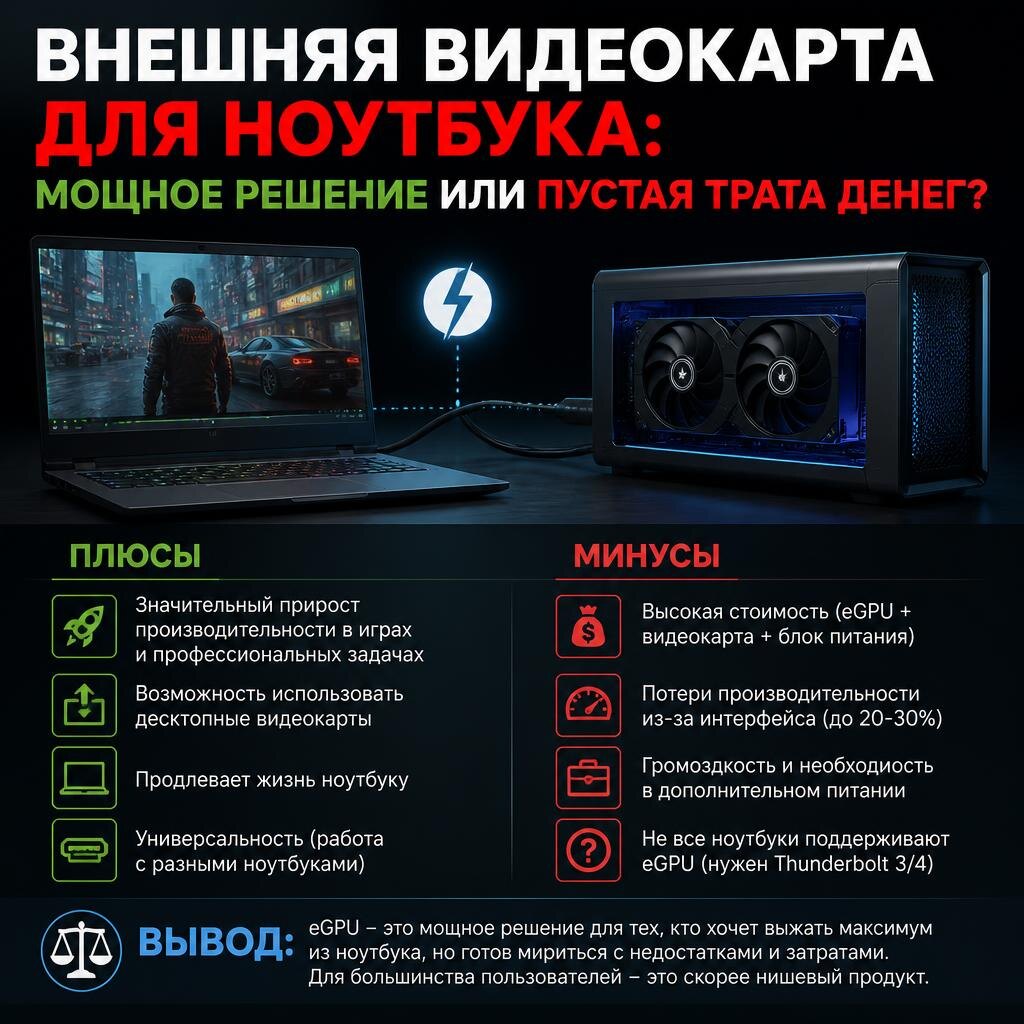 Внешняя видеокарта для ноутбука: Мощное решение или пустая трата денег?