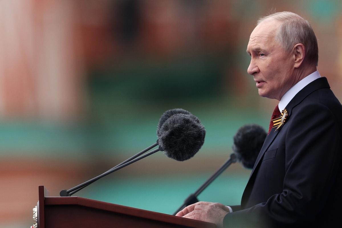 Президент РФ Владимир Путин выступает на Красной площади в Москве на военном параде в честь 81-й годовщины Победы в Великой Отечественной войне, 9 мая 2026 года    📷