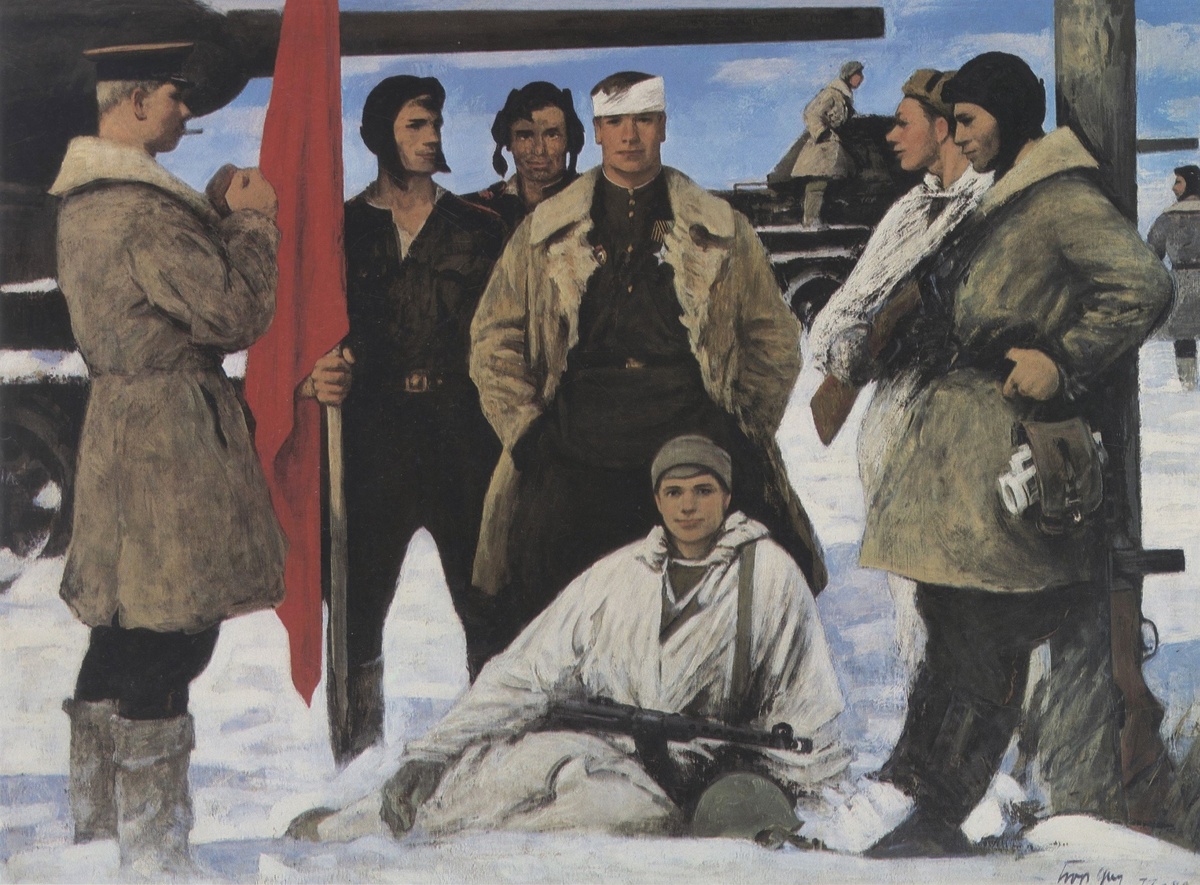 Борис Фёдоров "Солдатская слава". Холст, масло. 1980