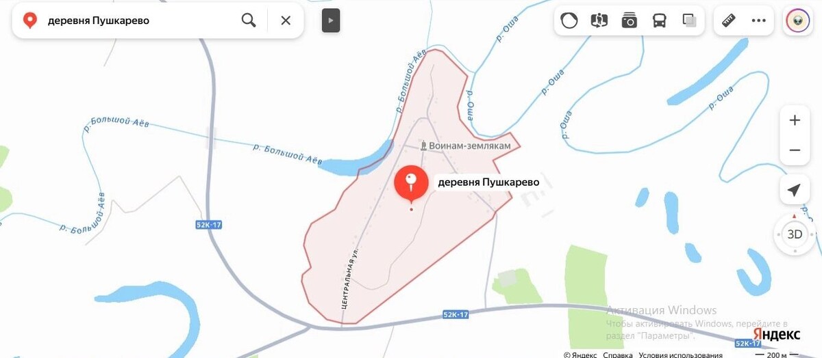    Деревня Пушкарево   Яндекс Карты