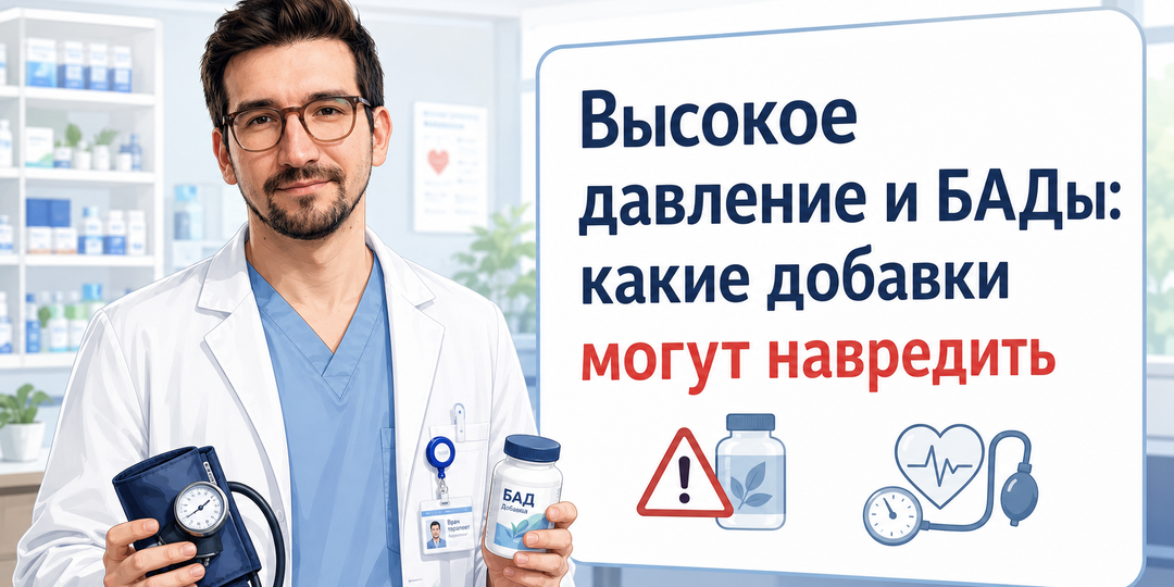 Высокое давление и БАДы: какие добавки могут навредить