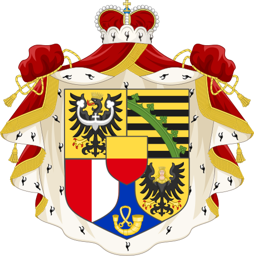 Герб Лихтенштейна. Оригинал по ссылке: https://commons.wikimedia.org/wiki/File:National_Coat_of_arms_of_Liechtenstein.svg?uselang=⧼Lang⧽