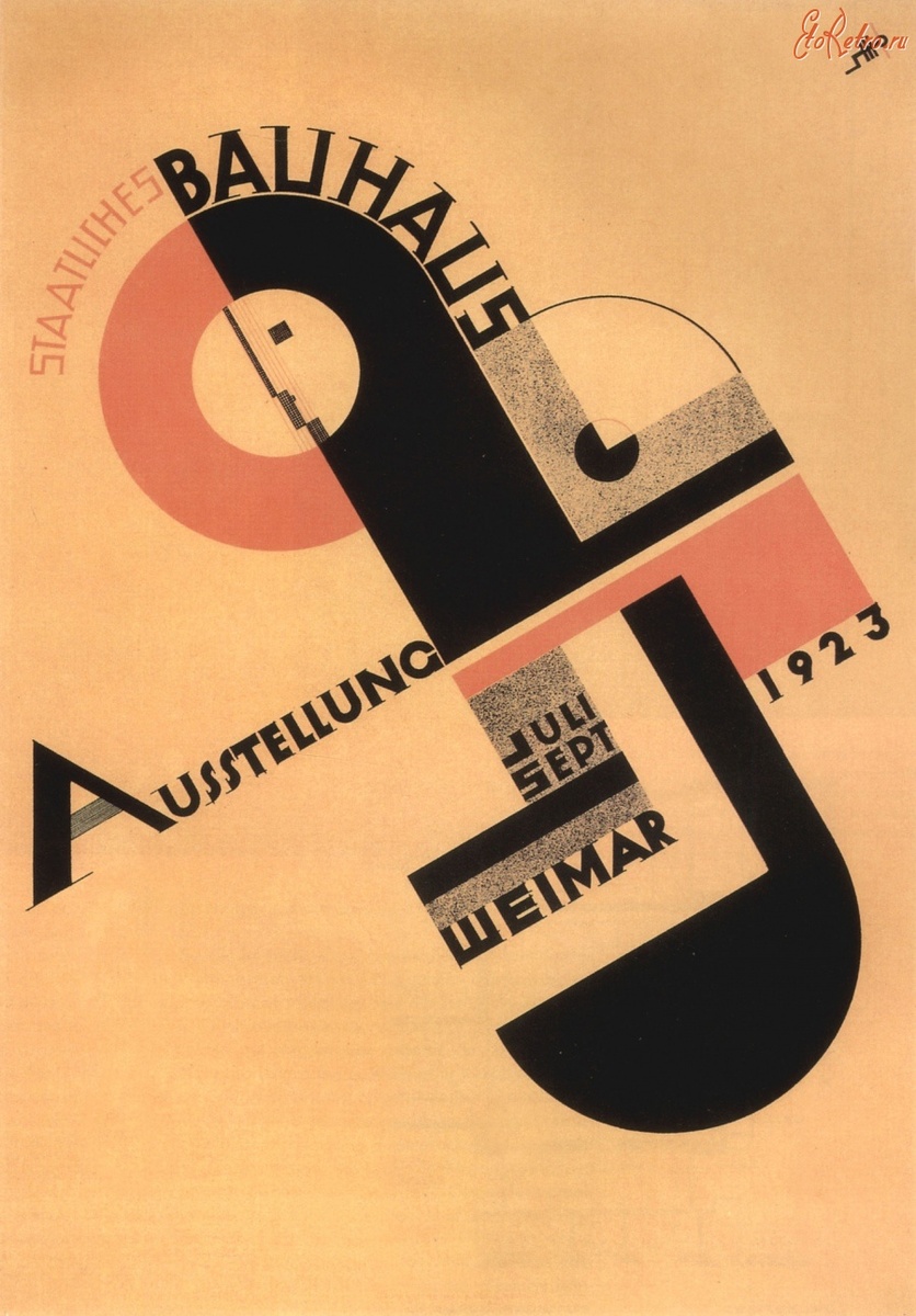 Постер к выставке Баухауса в Веймаре, 1923 г . Источник: https://cdn.decorartor.ru:8444/src/product/365732697431/webp/full/365732697431_2.webp