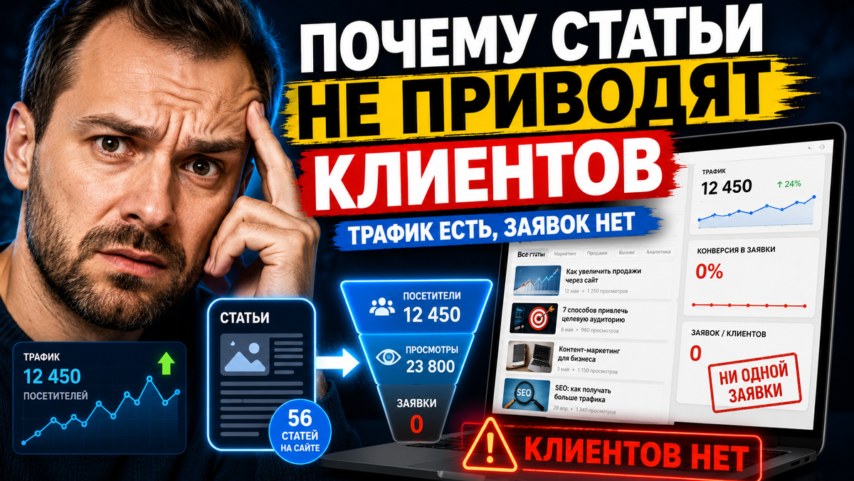 Почему статьи не приводят клиентов