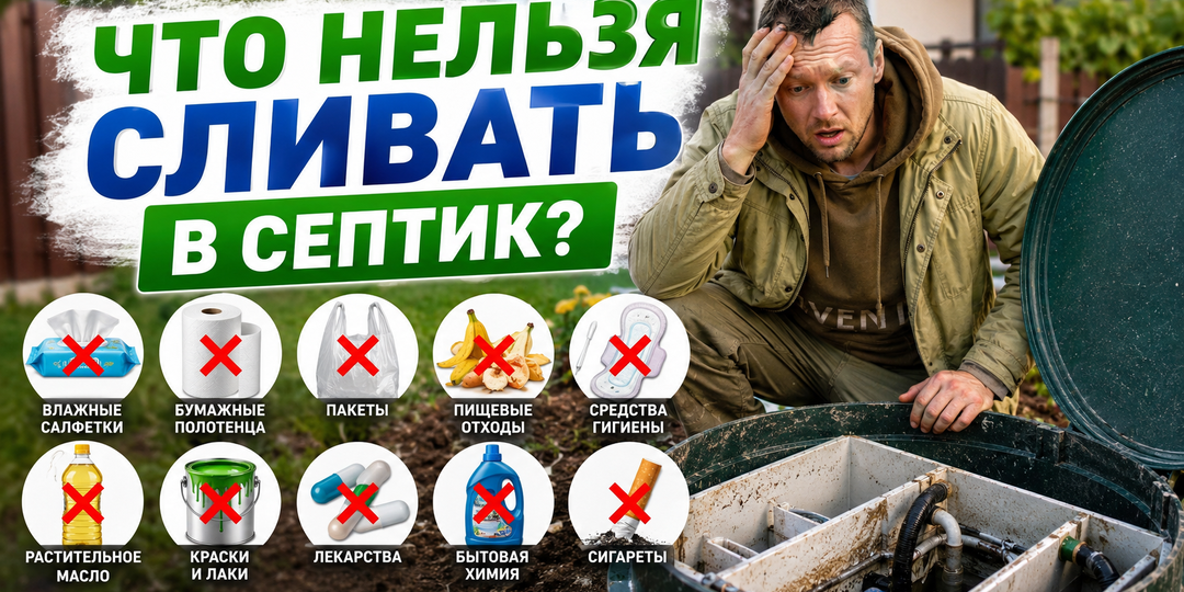 Что нельзя сливать в септик Топас: полный список ошибок, которые убивают станцию биологической очистки
