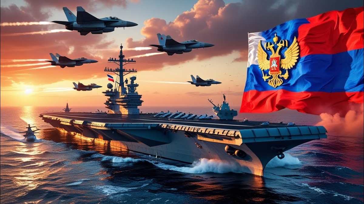 Российский авианесущий крейсер «Адмирал Кузнецов». Источник: YouTube-канал «speed crew plus TV»