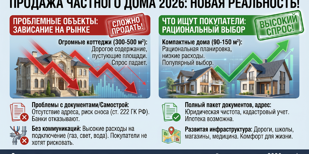 Вы больше не сможете продать частный дом в 2026 году и вот почему