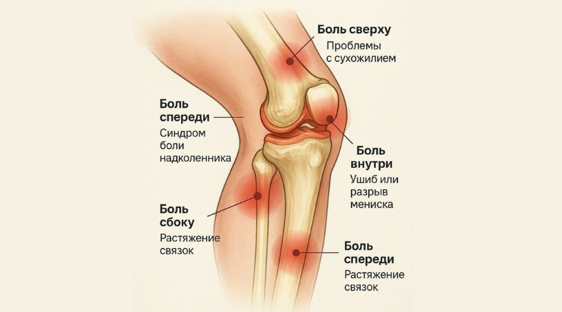 Локализация места боли