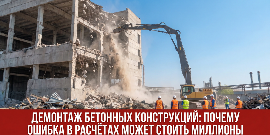 Демонтаж бетонных конструкций: всего одна ошибка в расчетах стоила миллионы