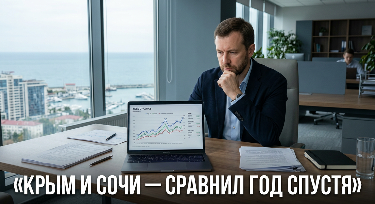 Два рынка, одна цель — студия у моря до 8 миллионов рублей под посуточную аренду: где цифры реально выглядят лучше. Я только что вернулся из Крыма и снял на видео то, что обычно не показывают в рекламных буклетах — считаем вместе.